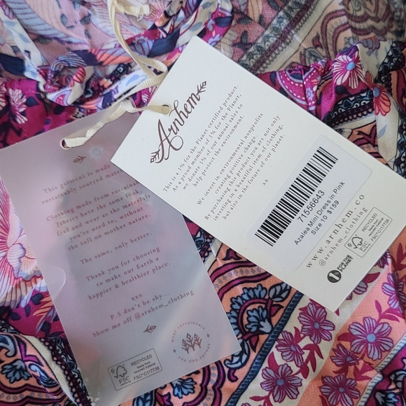 New Arnhem Azalea mini dress pink floral M 10 BNWT - Picture 14 of 16